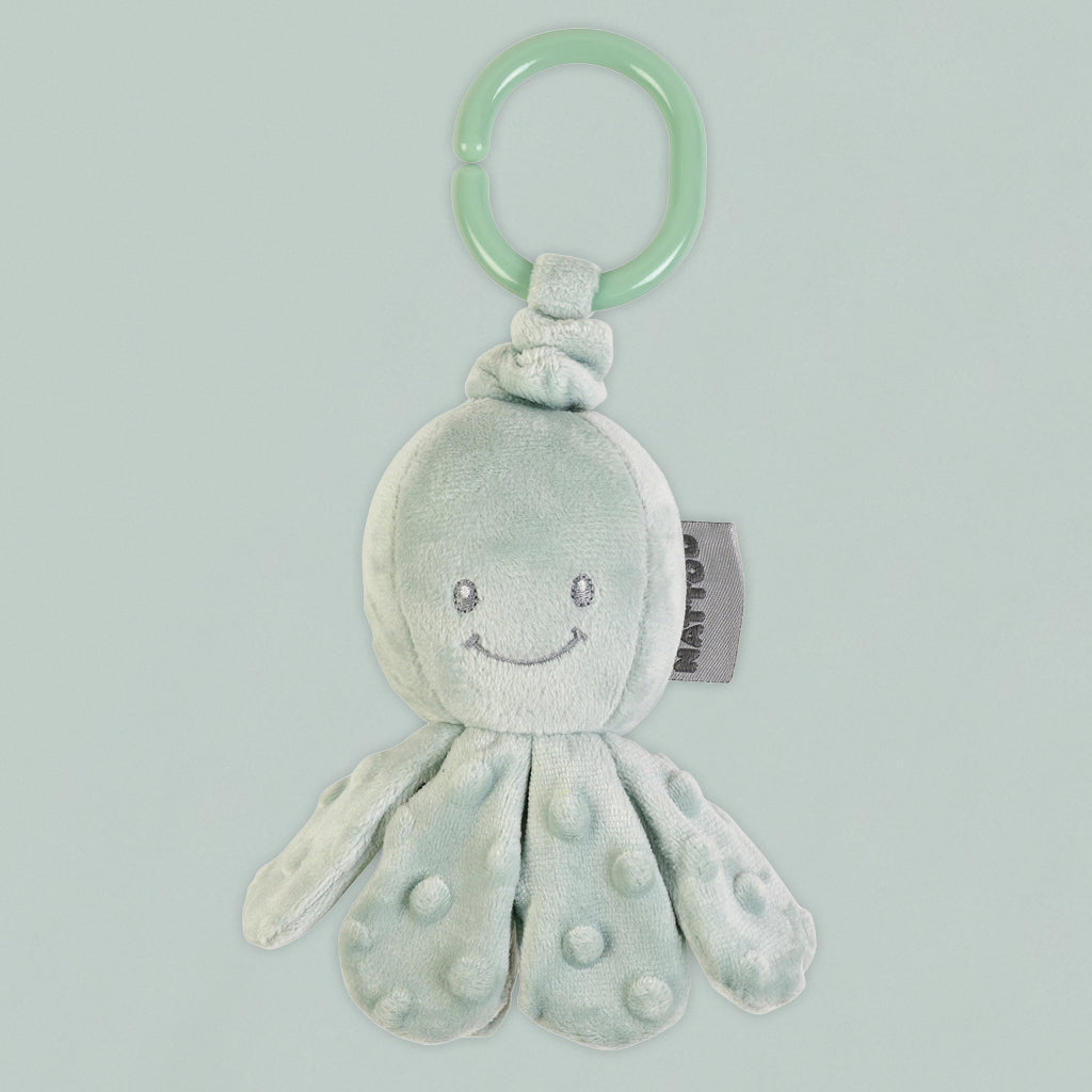 Nattou Lapidou Vibrating Octopus Toy, Sage Green