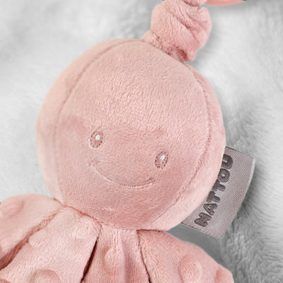 Nattou Vibrating Octopus Pram Toy, Pink close up