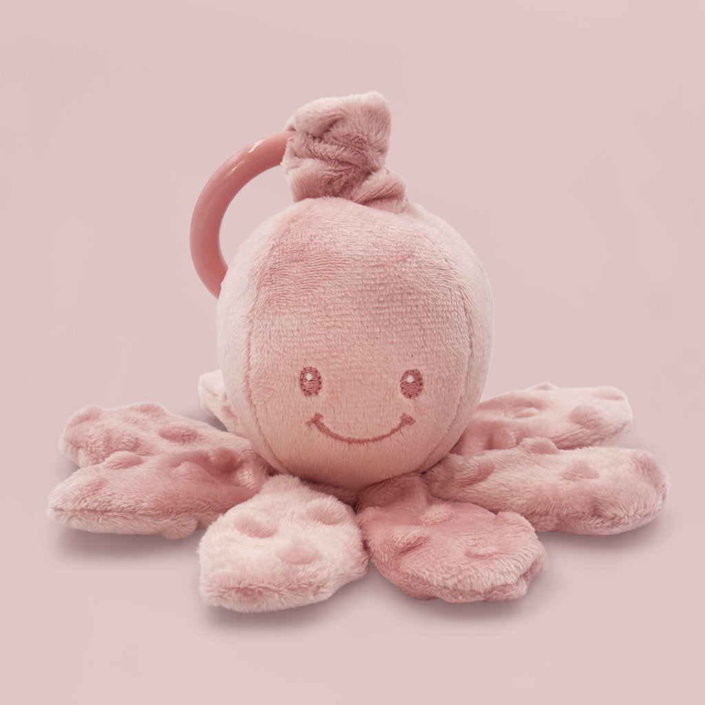 Nattou Lapidou Vibrating Octopus Toy, Dusty Pink