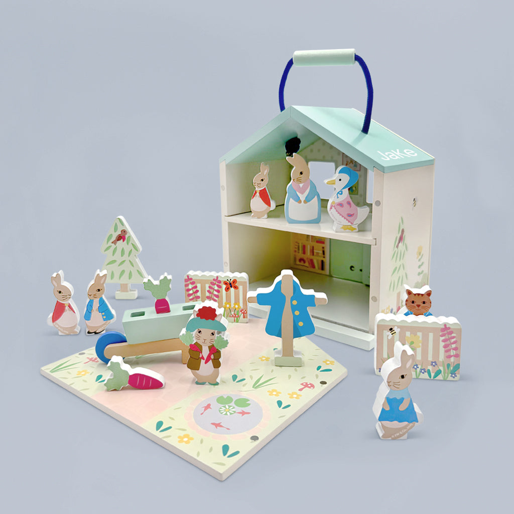 Personalised Wooden Peter Rabbit Play Set