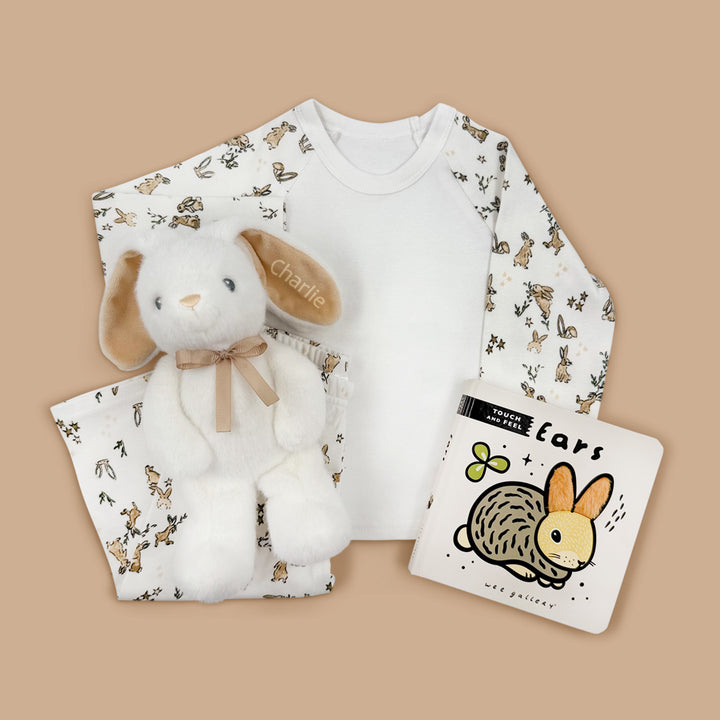 Personalised Little Beige Bunny Bedtime Gift Set