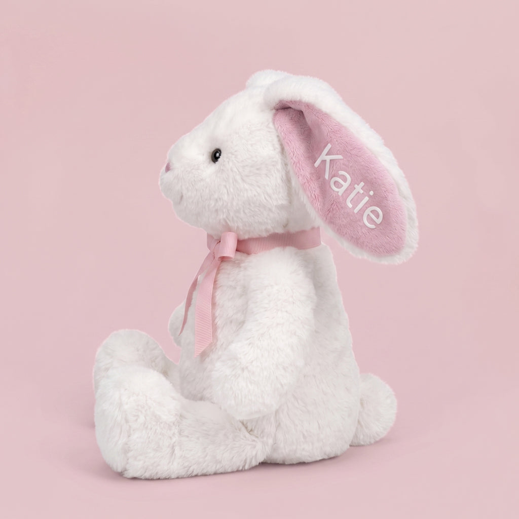 Personalised Little Pink Bunny Soft Toy New Baby Gift 