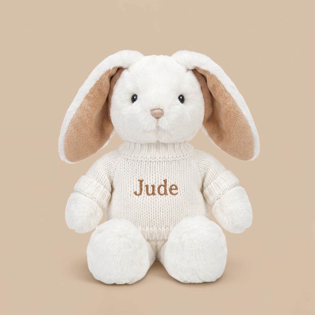 Babyblooms Personalised Little Beige Bunny with Jumper 