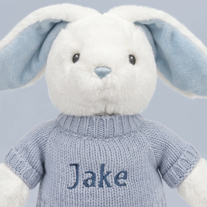 Babyblooms Personalised Little Blue Bunny with Jumper 