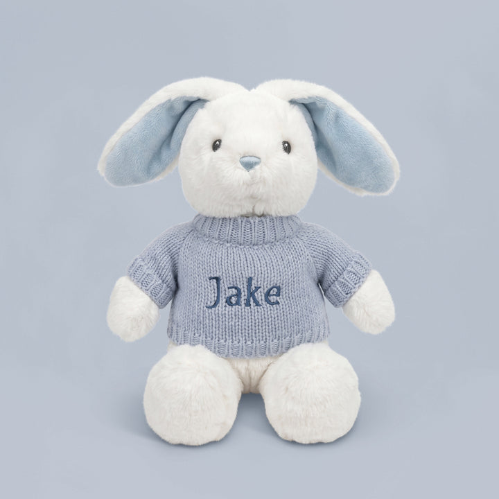 Babyblooms Personalised Little Blue Bunny with Jumper 