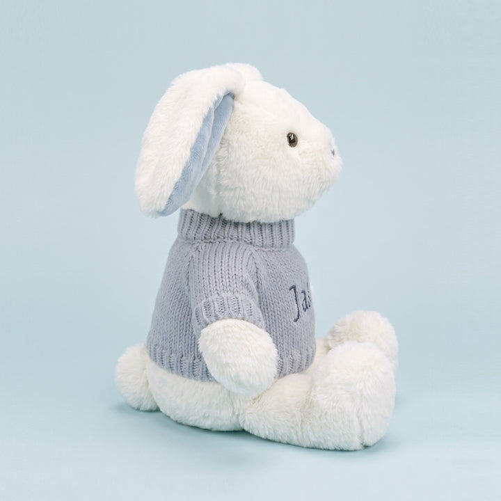 Babyblooms Personalised Little Blue Bunny with Jumper 