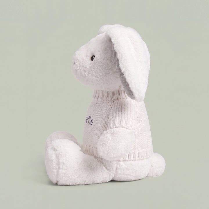 Babyblooms Personalised Little Grey Bunny with Jumper 