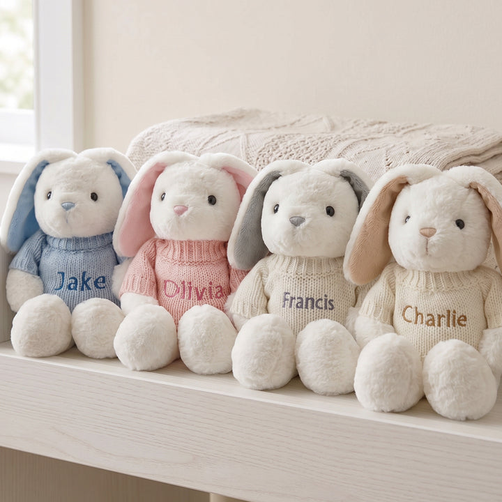 Babyblooms' Personalised Little Bunnies with Jumpers