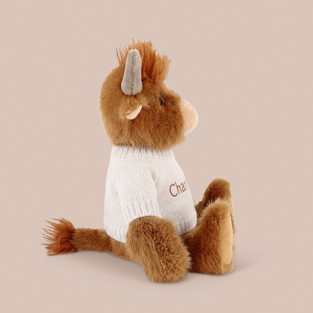 Personalised Hughie Highland Cow Soft Toy