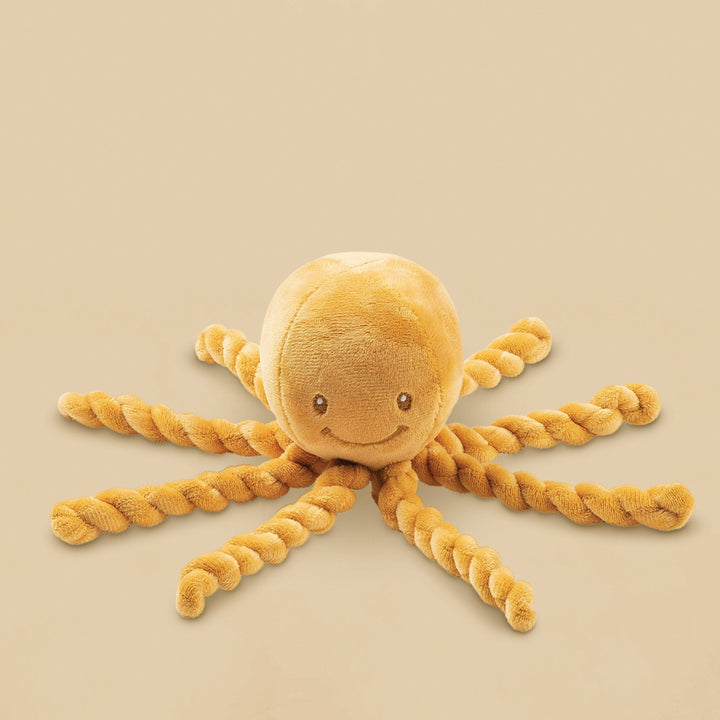 Nattou Piu Piu Octopus New Baby Soft Toy, Ochre Yellow 