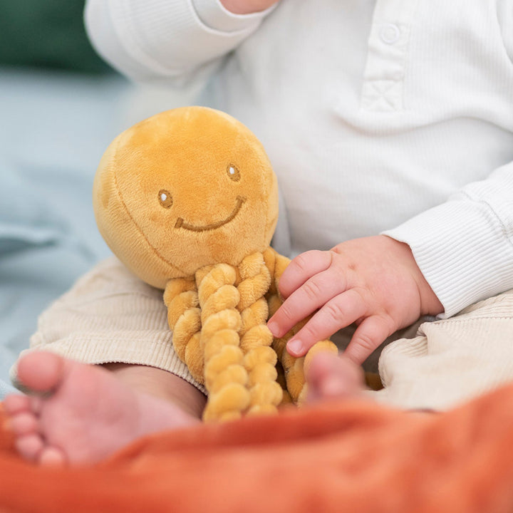 Nattou Piu Piu Octopus New Baby Soft Toy, Ochre Yellow 