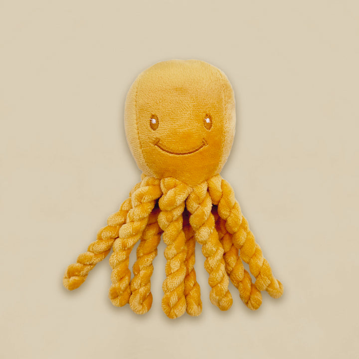 Nattou Piu Piu Octopus New Baby Soft Toy, Ochre Yellow 