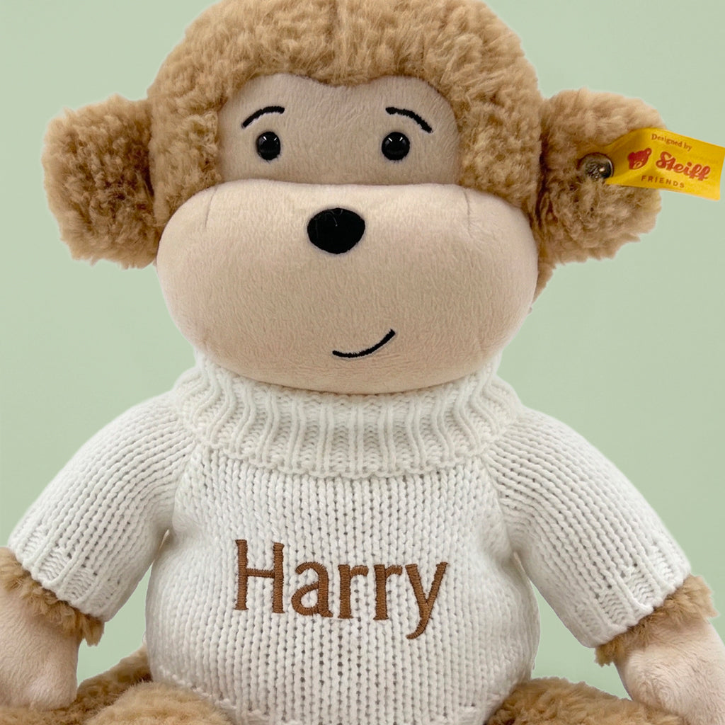 Personalised Steiff Brownie Monkey Soft Toy