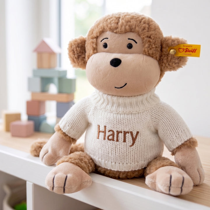Personalised Steiff Brownie Monkey Soft Toy