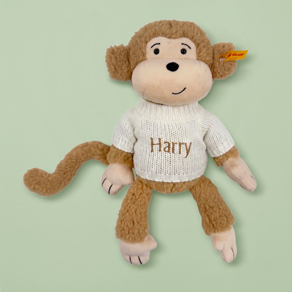 Personalised Steiff Brownie Monkey Soft Toy
