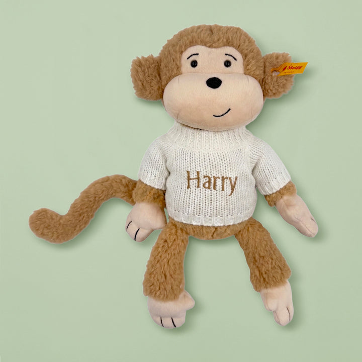 Personalised Steiff Brownie Monkey Soft Toy