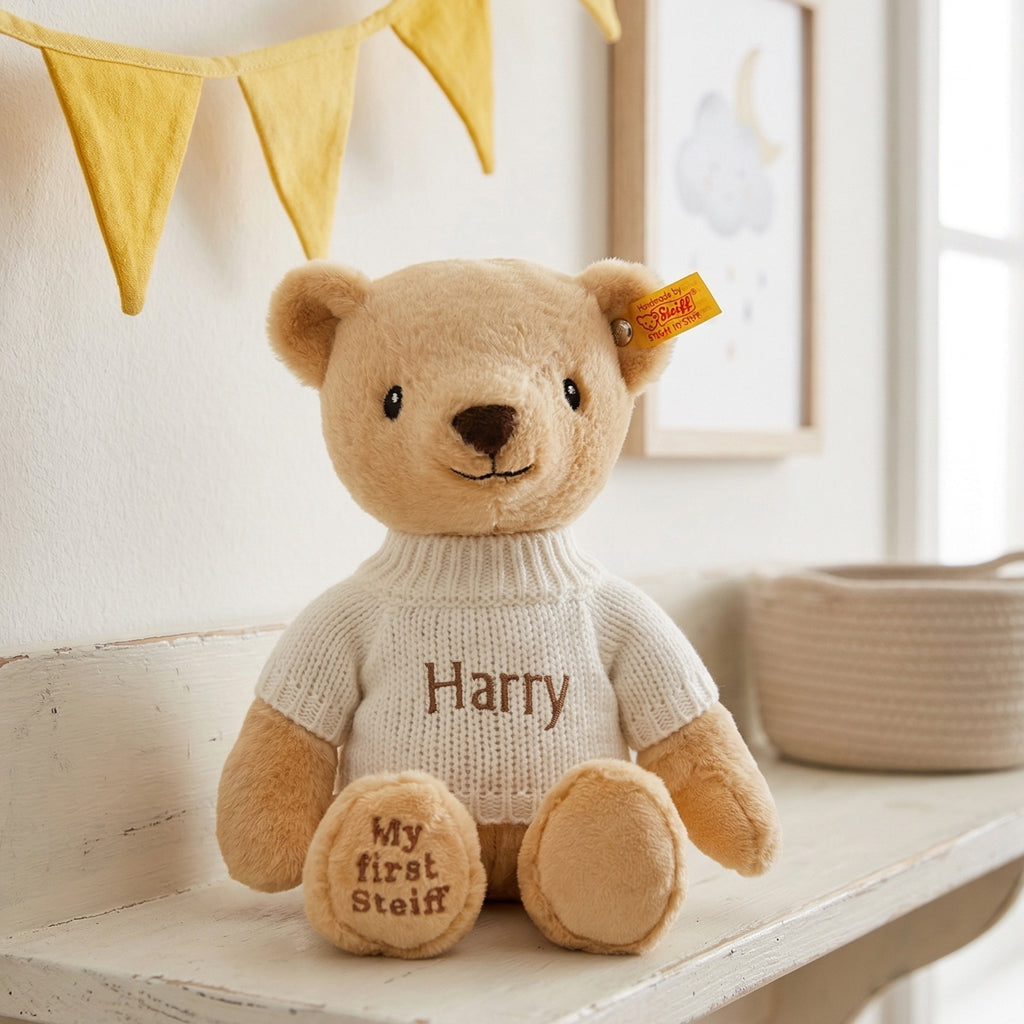 Personalised My First Steiff Teddy Bear, Beige