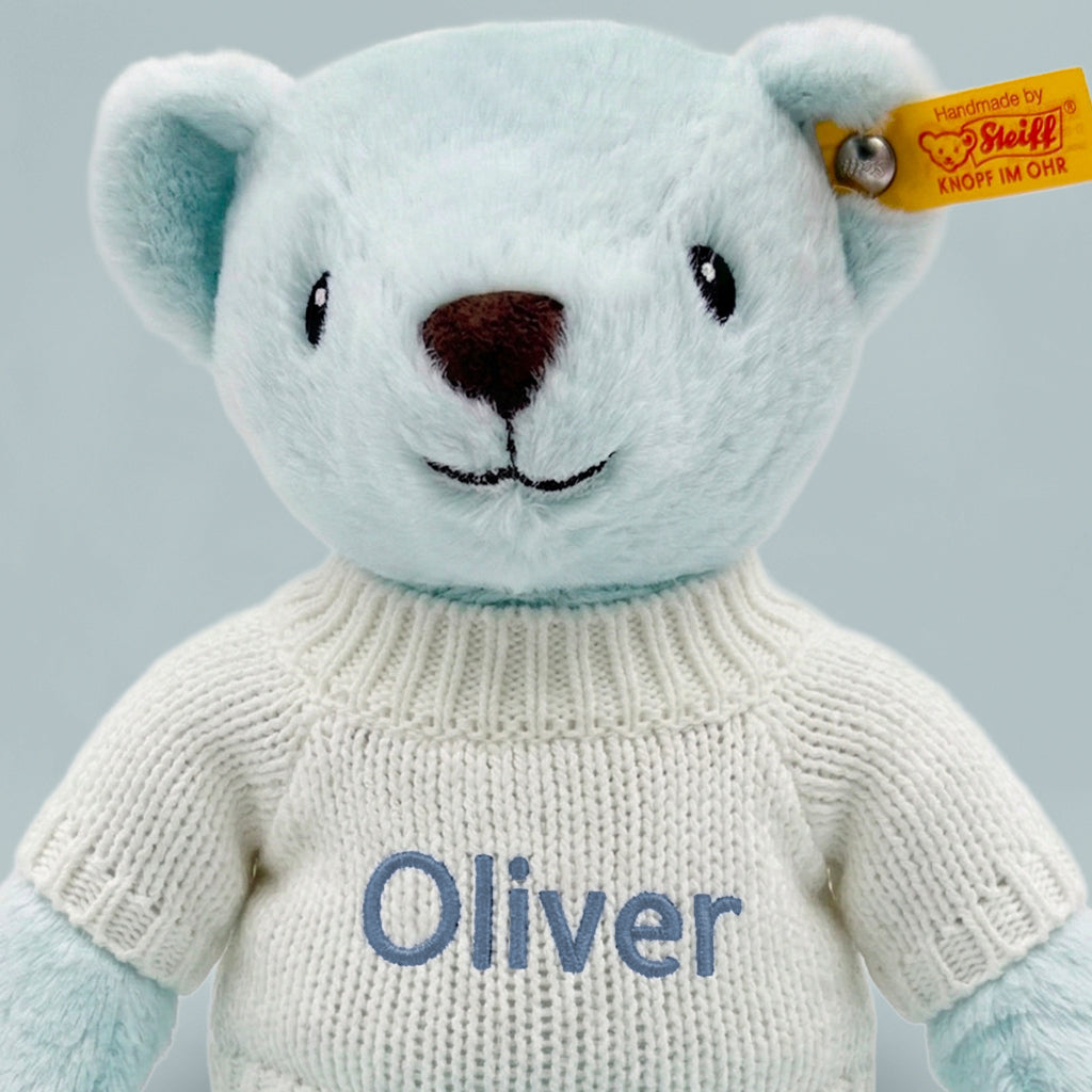 Personalised My First Steiff Teddy Bear, Blue