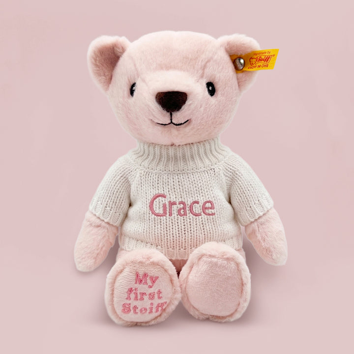 Personalised My First Steiff Teddy Bear, Pink