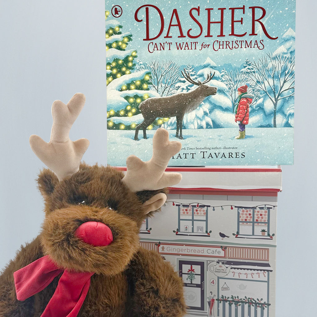 Reindeer Soft Toy with Dasher Can't Wait for Christmas Book