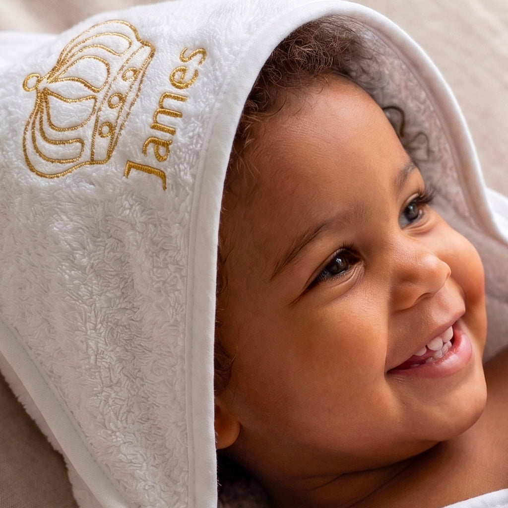 Large Personalised Royal Hooded Towel