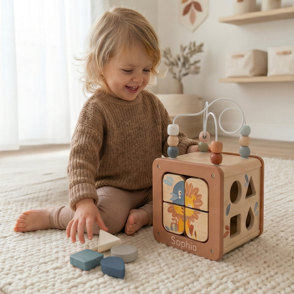 Speedy Monkey Personalised 5-in-1 Activity Cube