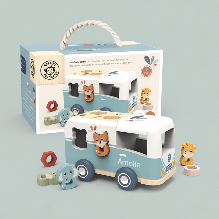 Personalised Wooden Van Shape Sorter
