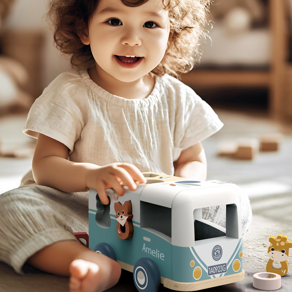 Personalised Wooden Van Shape Sorter