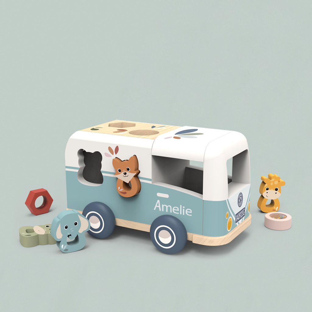 Personalised Wooden Van Shape Sorter