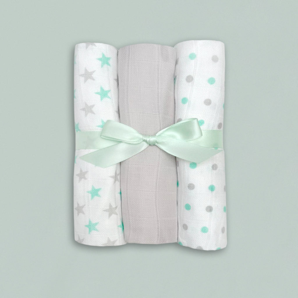 Trio of Muslins New Baby Gift