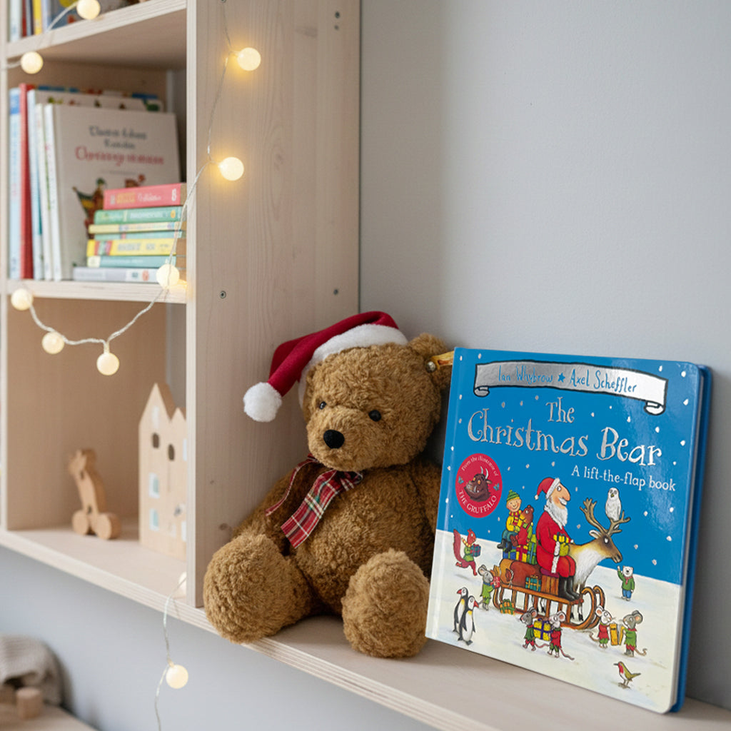 Steiff Christmas Bear with Board Book | Christmas Toddler Gifts