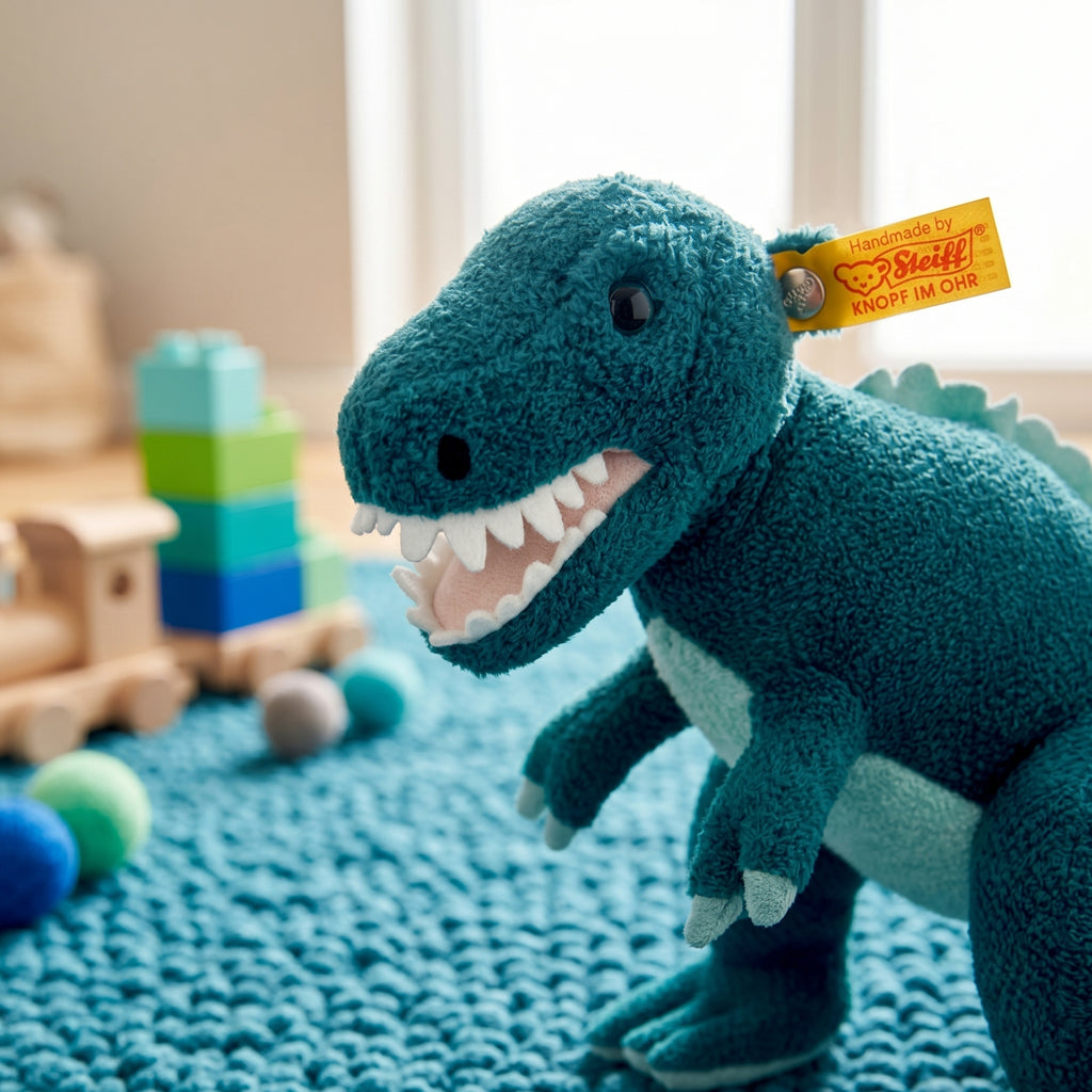 Steiff Soft Cuddly Friends Thaisen T Rex Dinosaur Soft Toy