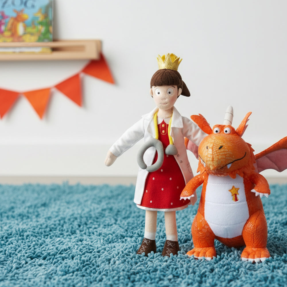 Zog the Dragon and Princess Pearl Soft Toy Set
