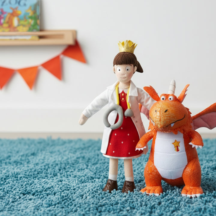 Zog the Dragon and Princess Pearl Soft Toy Set