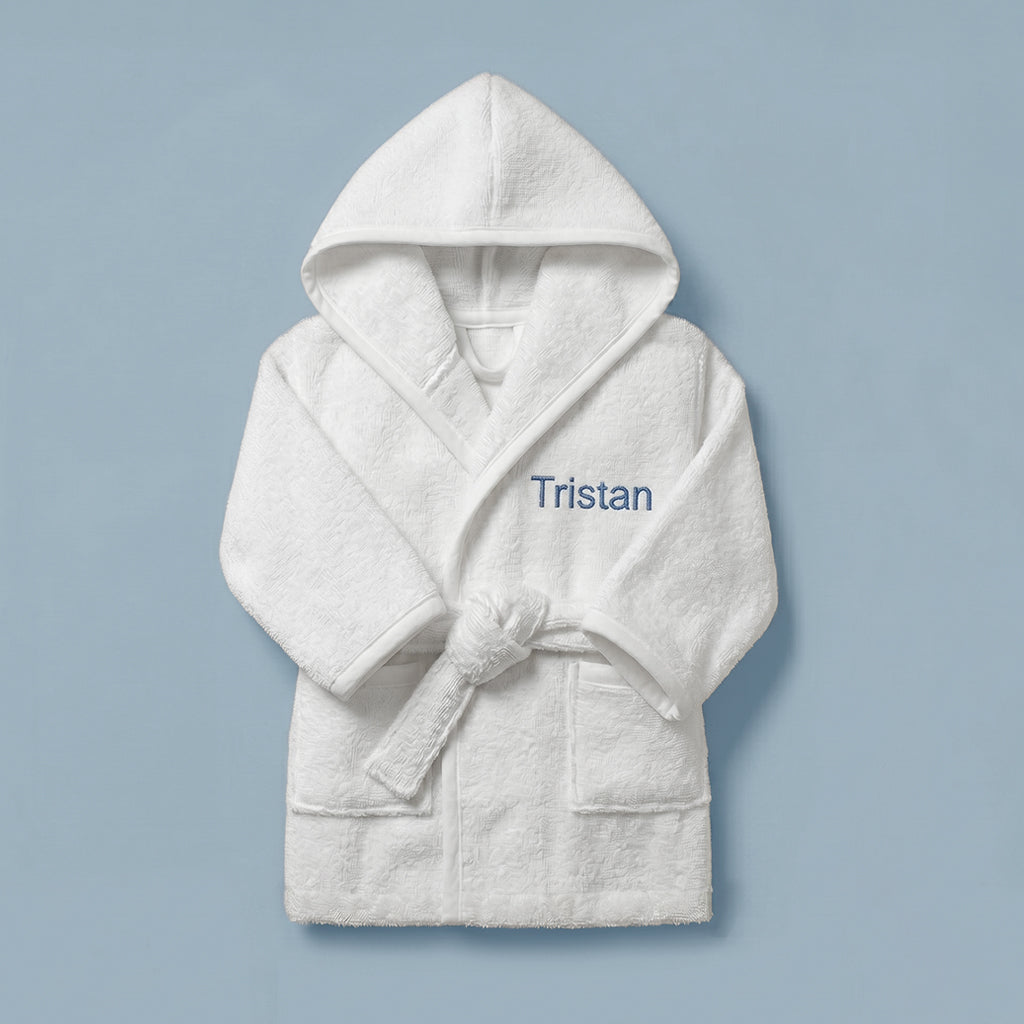 Personalised Bathrobe, Blue 1-2 Years