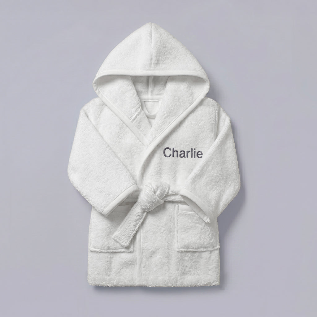 Personalised Bathrobe, Grey 1-2 Years
