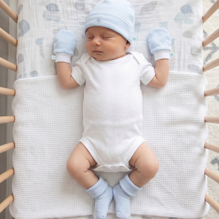 Welcome Baby Clothes Posy New Baby Gift, Blue