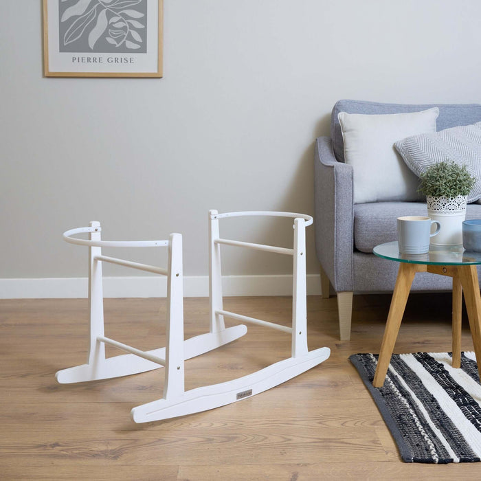 White Moses Basket Rocking Stand
