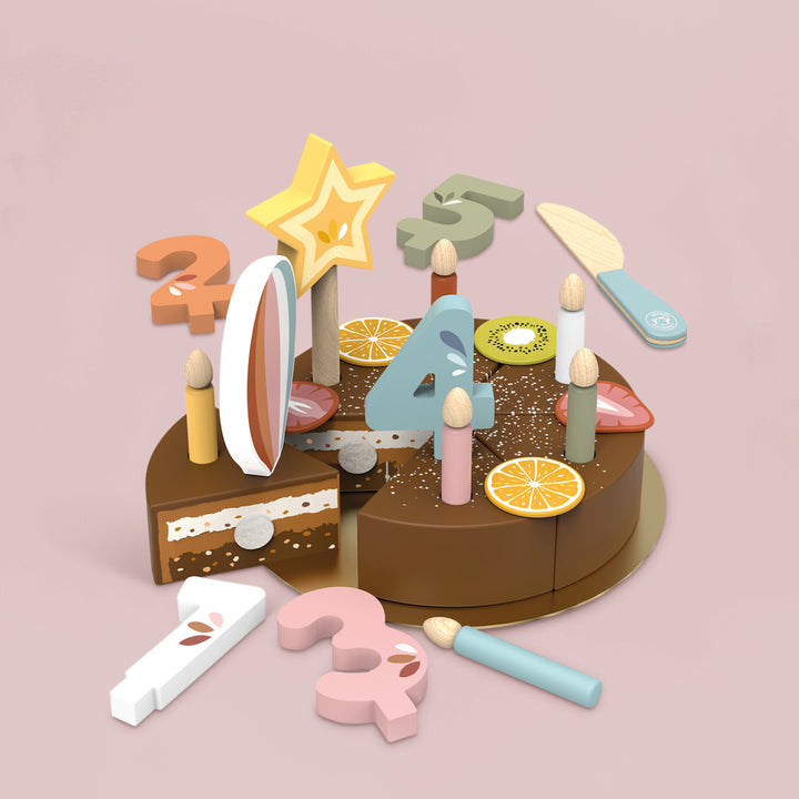 Speedy Monkey Birthday Cake Wooden Toy
