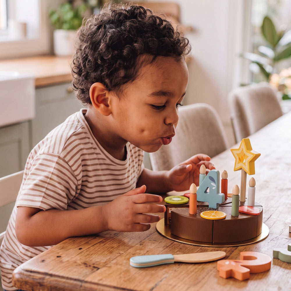 Speedy Monkey Birthday Cake Wooden Toy