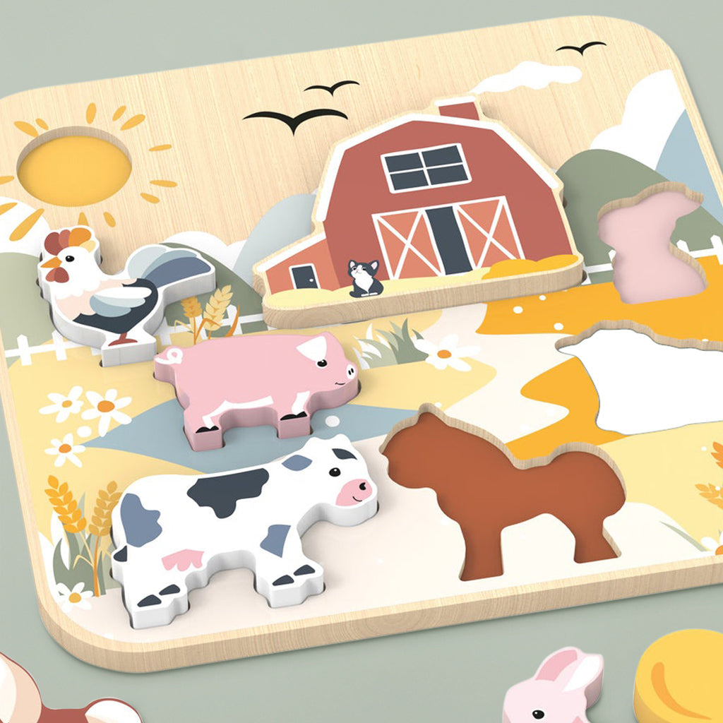 Speedy Monkey Jumbo Farm Chunky Puzzle 
