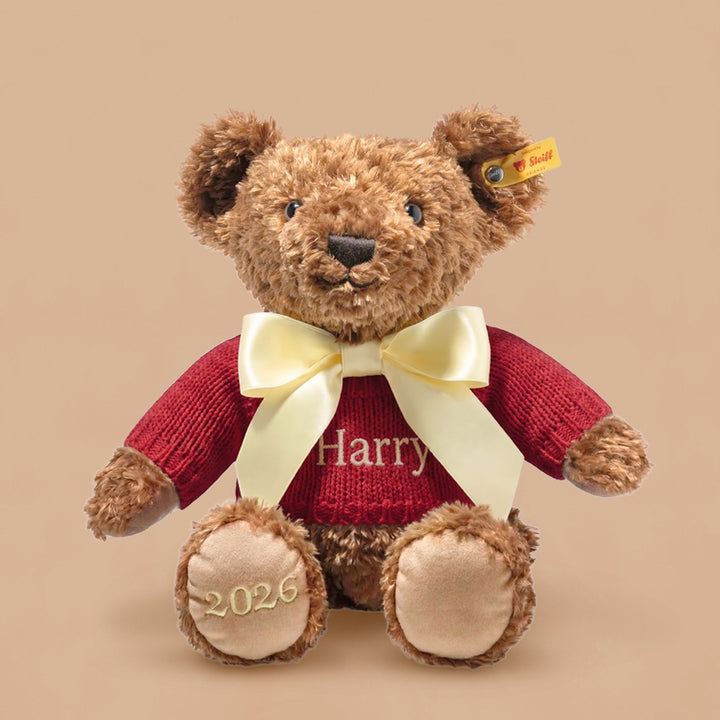 Personalised Steiff Cosy Year Bear, Red