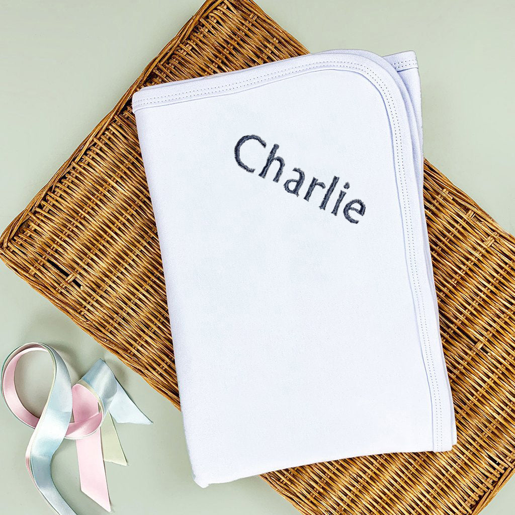 Personalised Snuggle Baby Wrap White