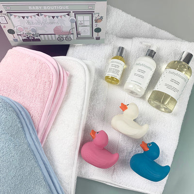 Personalised Baby Bathtime Hamper, White