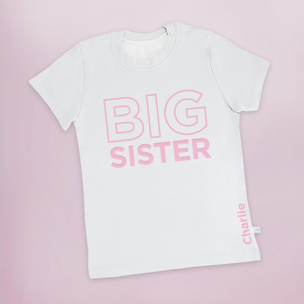 Sibling Girl Gift Big Sister T-Shirt Long Sleeved