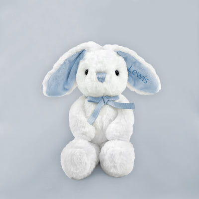 Personalised Little Blue Bunny Welcome Baby Hamper