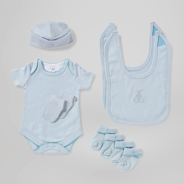 Hand Tied Baby Clothes Bouquet - Blue