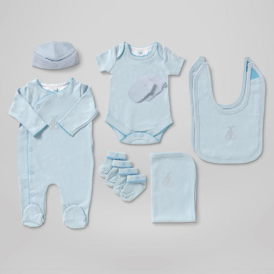 Personalised Three Little Zebras Luxury New Baby Hamper – Blue