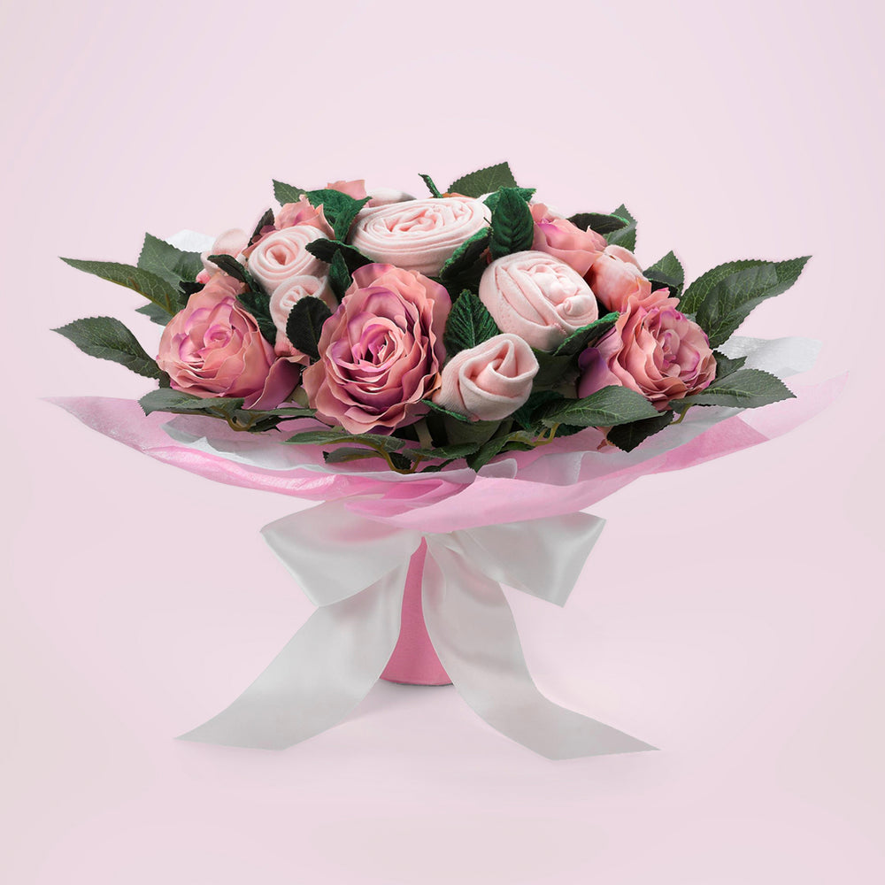 Luxury Rose Baby Clothes Bouquet, Pink