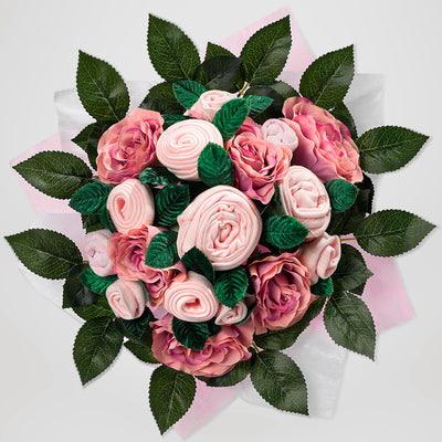 Luxury Rose Baby Clothes Bouquet - Pink